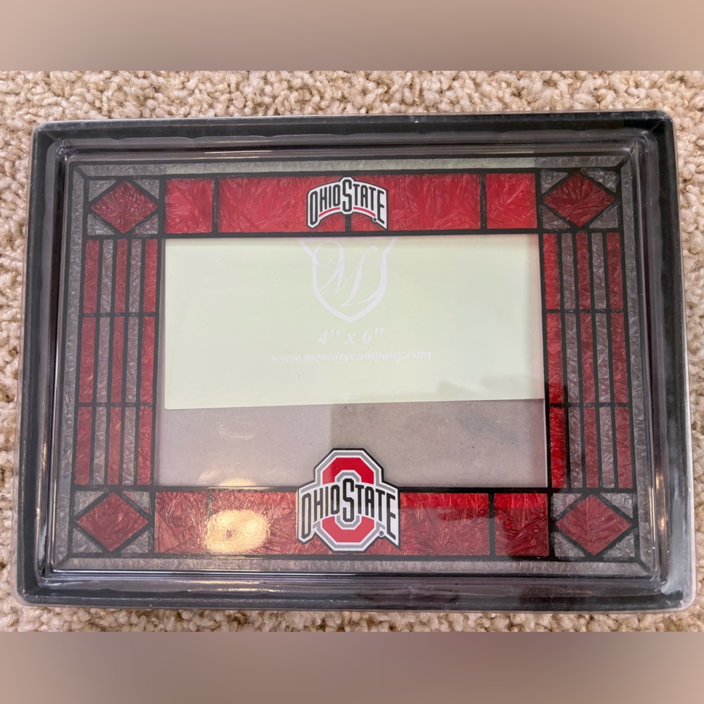 Ohio State Buckeyes Art Glass Horizontal Picture Frame